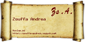 Zsuffa Andrea névjegykártya